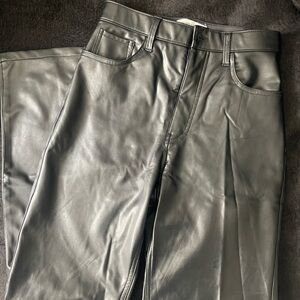 Abercrombie Black Faux Leather Pants